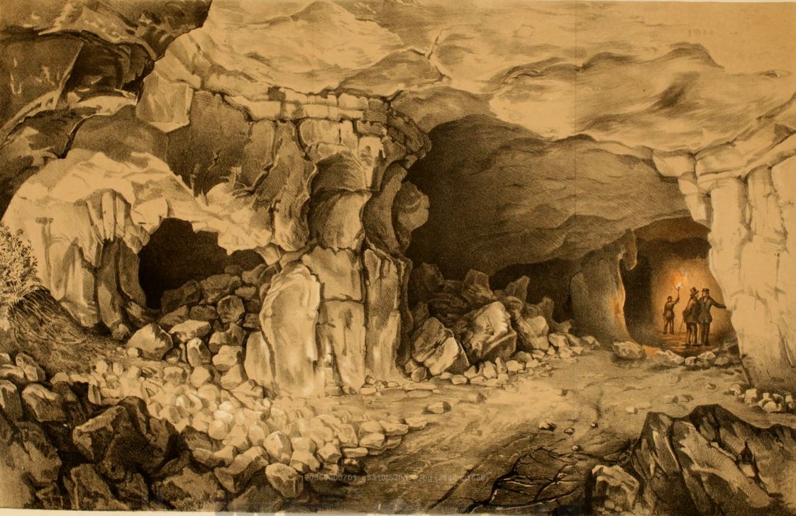 A Light of Peculiar Color 1858 exploring a cave