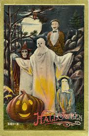 Ghost postcard vintage halloween