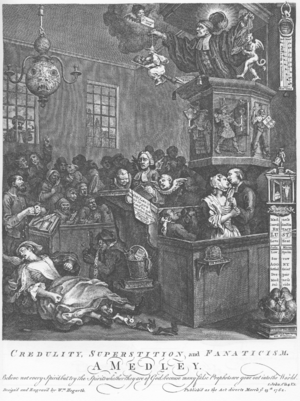 Credulity, Superstition, and Fanaticism, by William Hogarth, 1761