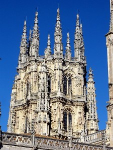 One of the towers of Burgos Cathedral