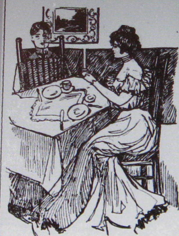 The Girl Who Married a Ghost "She always has the table laid for two and chats as though talking to someone in the vacant chair across the table."