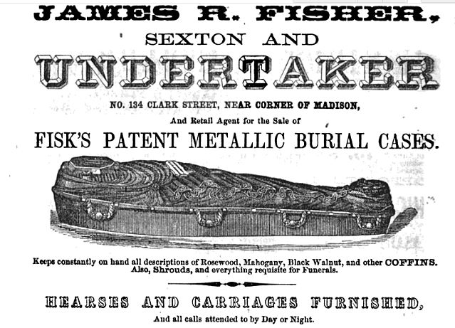 A later model of the Fisk burial case, 1877