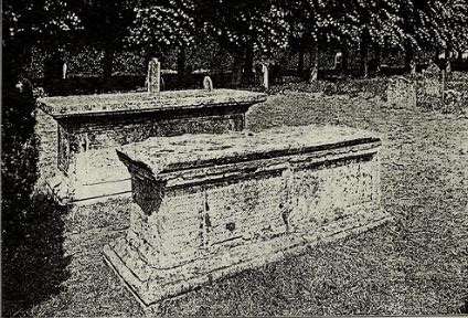 A pair of altar tombs