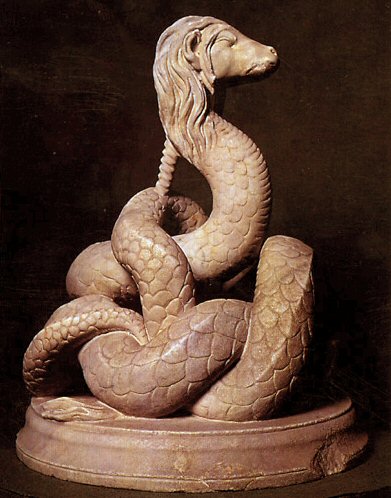Yes, I know Glycon has nothing to do with a Wisconsin furry snake. Hairy snake illustrations are hard to come by. "Glykon-statuette". Licensed under Public Domain via Wikipedia - http://en.wikipedia.org/wiki/File:Glykon-statuette.jpg#/media/Source: Wikipedia