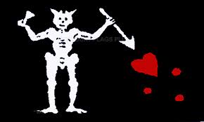 The Flagman and the Skeleton: A Vision in the Sun Pirate flag with skeleton