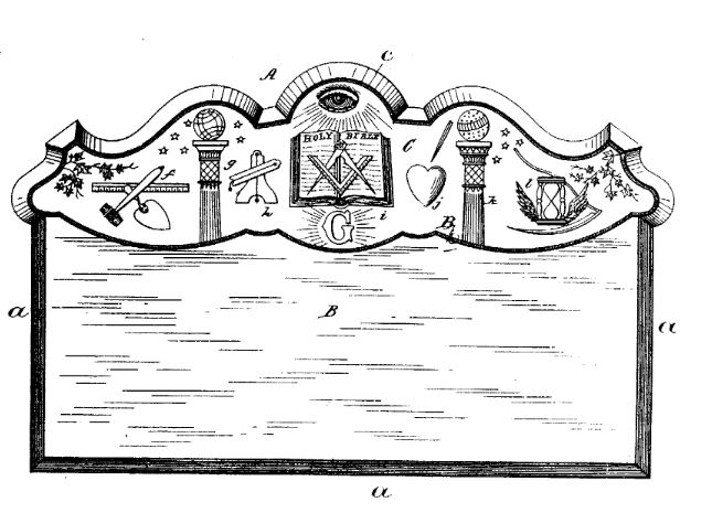 An 1884 coffin plate designed for a Mason.