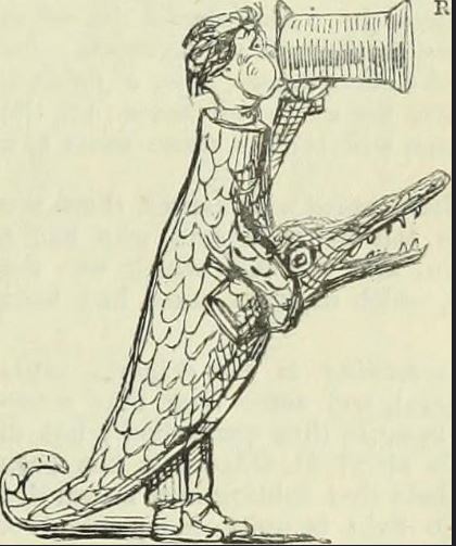 Crocodile costume 1841, Punch