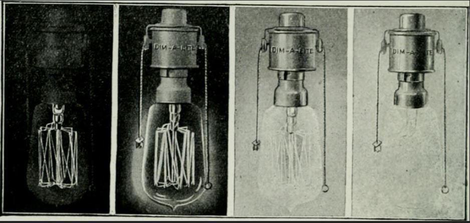 Antique electric light bulbs.